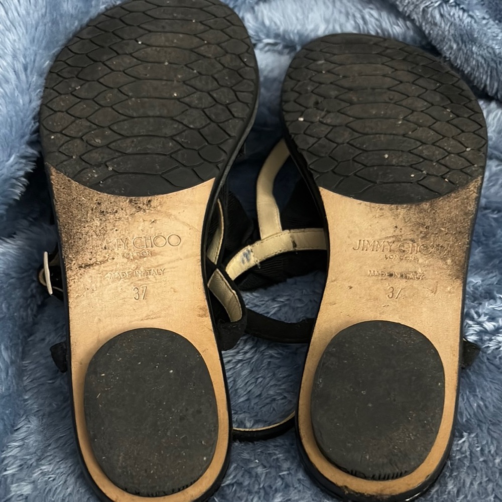 Jimmy Choo Black Sandals with Intricate Straps - Picture 5 of 10